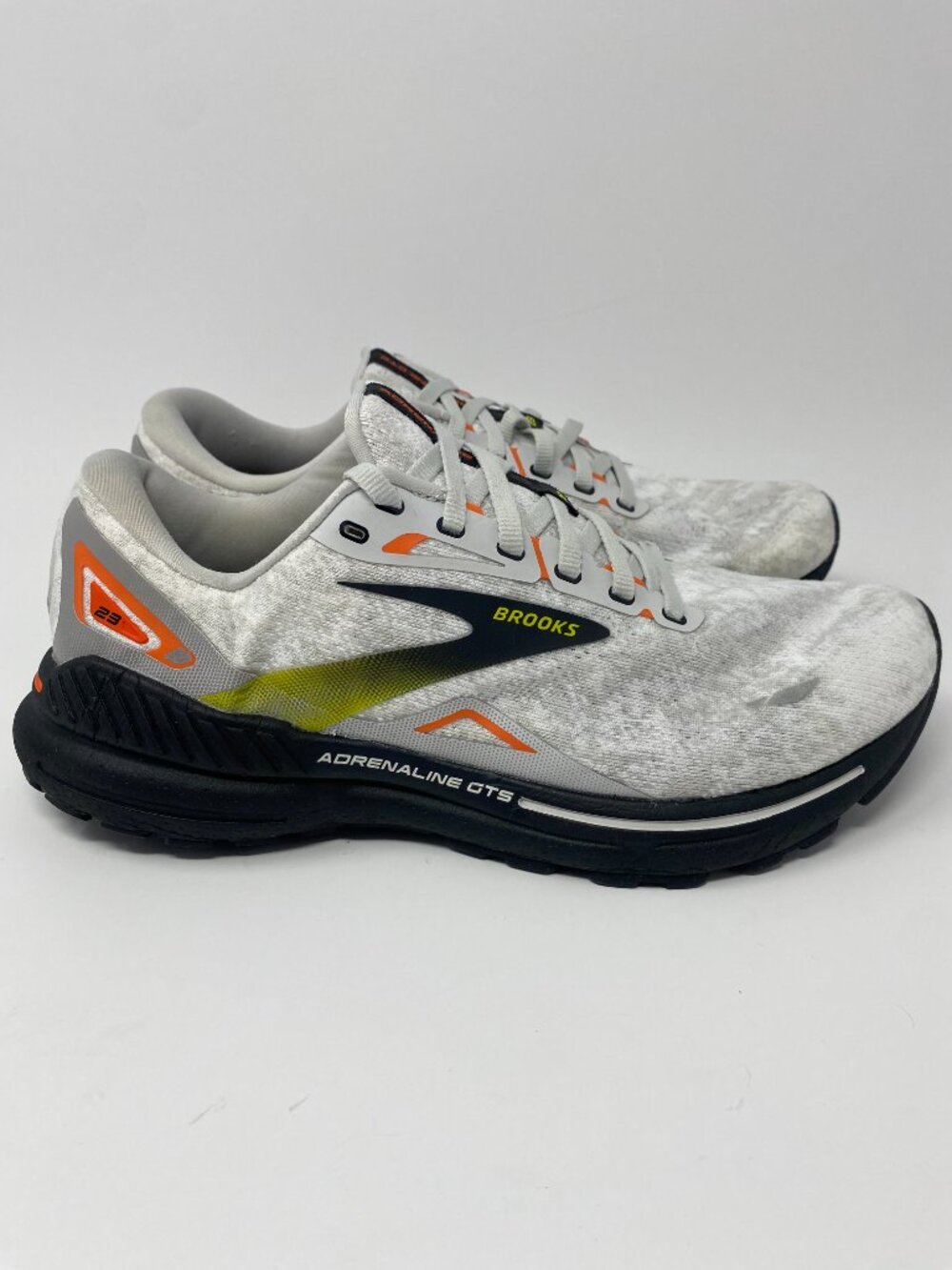 Brooks Adrenaline GTS 23 Running Shoes Sneakers Mens 9.5 Gray Black Orange